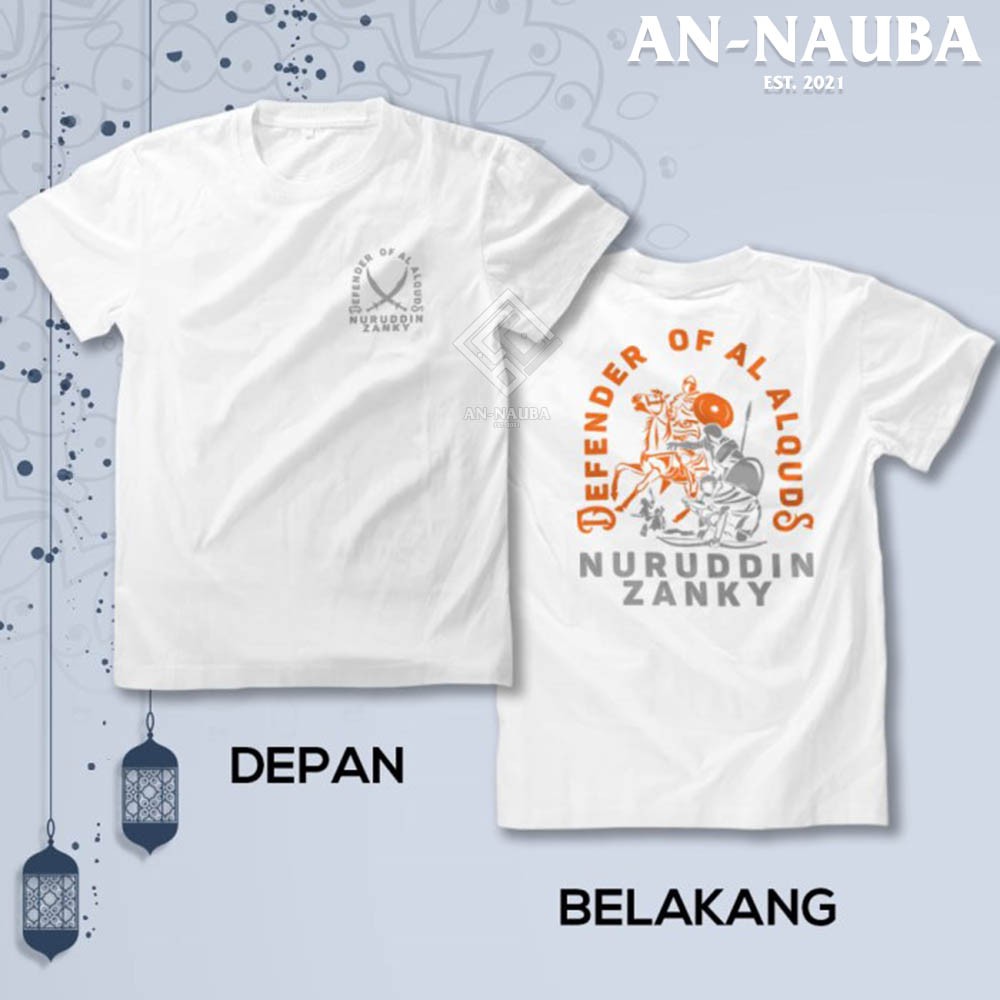 Kaos Dakwah Islami Sahabat Nabi / NURUDDIN ZANKI TSHIRT / Baju Distro Santri Muslim Trendy [AN-6362]-2