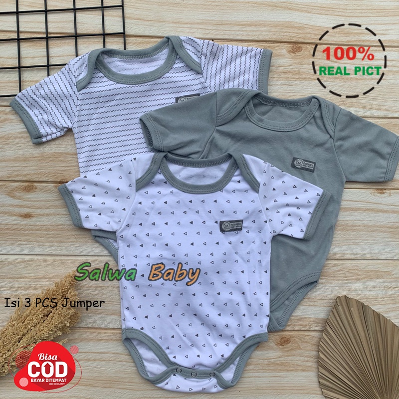 3 PCS Jumper Bayi Baju Bayi Baru Lahir Almeera Baby and Kids