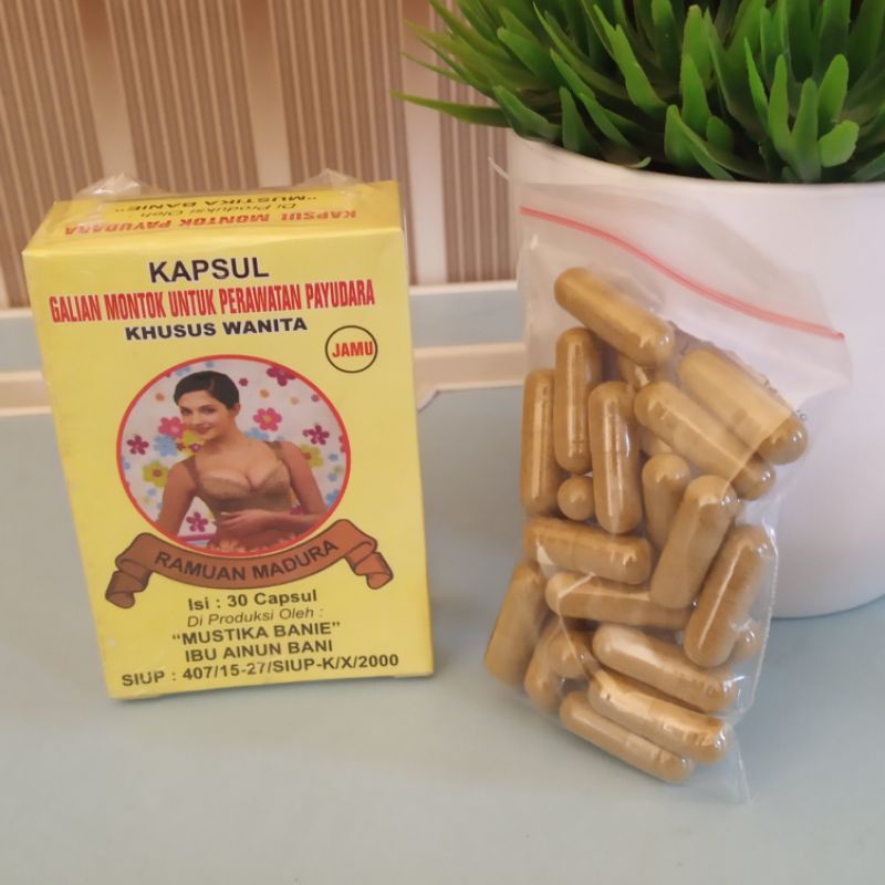 Kapsul MONTOK PAYUDARA PADAT BERISI DAN MAKIN BESAR (1Box  isi 30 Kapsul)