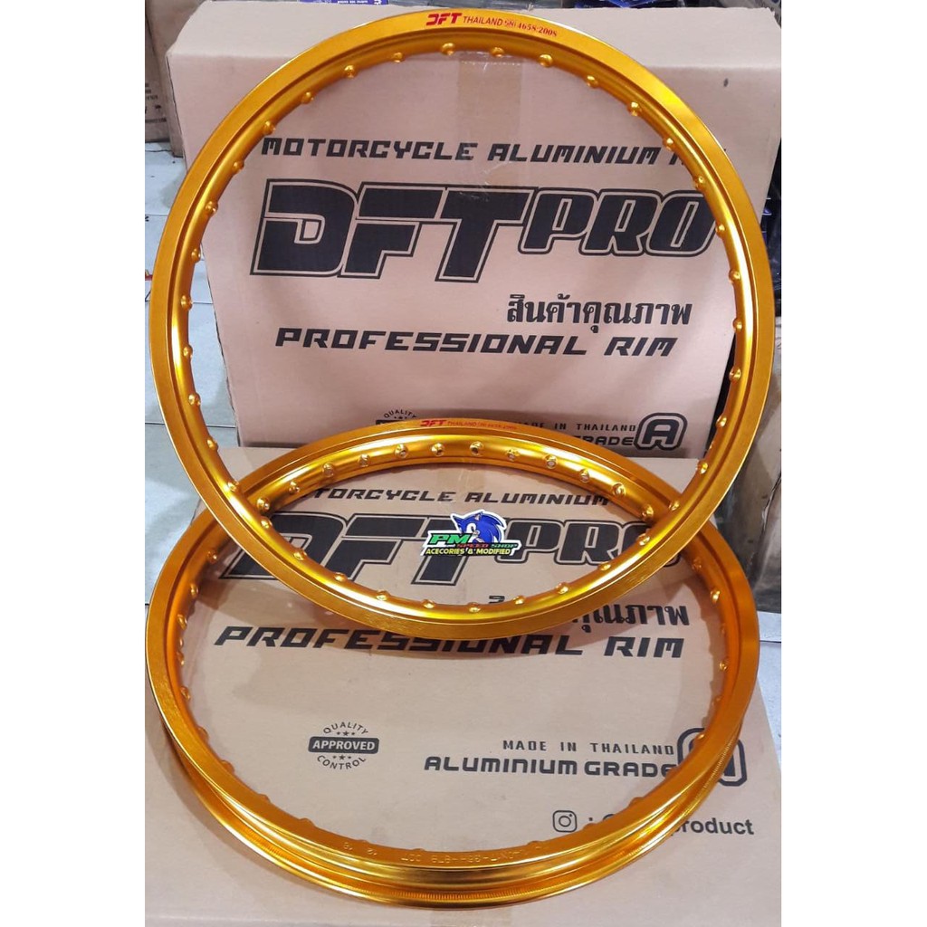Velg DFT Thailand G0LD 140x17 Depan Belakang