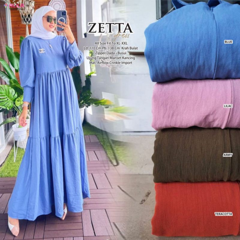ZETTA MAXI DRESS ORI BY ALILA //MAXI DRESS AIRFLOW CRINKLE
