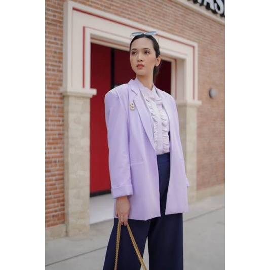 Benang Jarum x Buttonscarves Lilac Leia Blazer