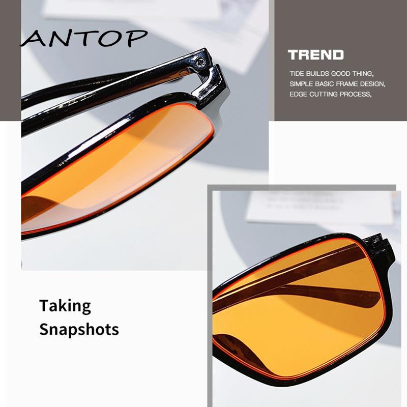 Kacamata Hitam Korea Retro Wanita Klasik Frame Kotak Besar Anti Radiasi Uv Untuk Sunglasses ANTOP