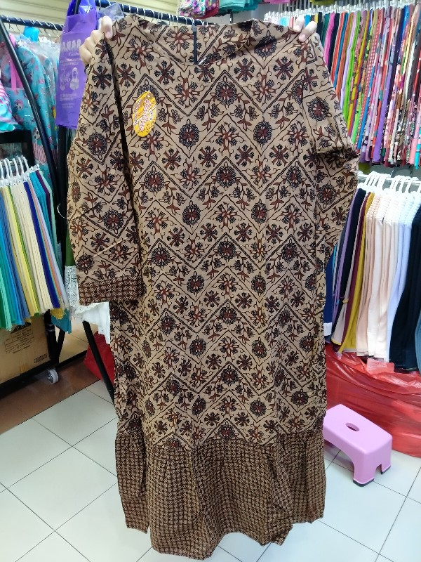 Gamis Genes Sogan Batik Modern Muslim Maxi Pesta Kondangan Seragaman Gamis Batik