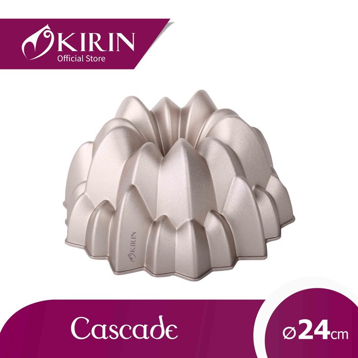 Kirin Premium Cake Pan Die Cast | Cetakan Kue Premium | CHAMPAGNE GOLD 24 Cm - CASCADE