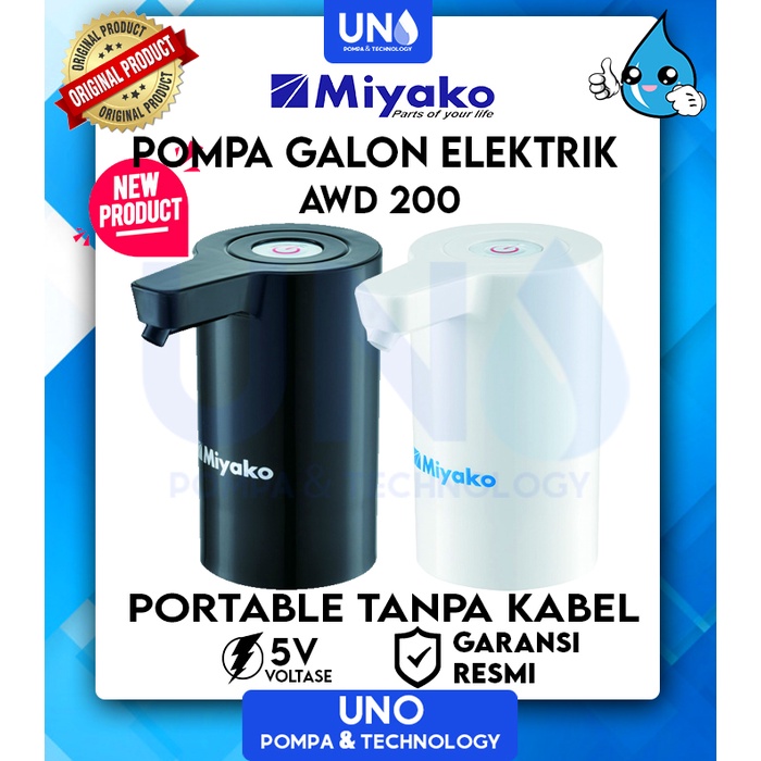 MIYAKO Pompa Galon Elektrik Otomatis Automatic Water Dispenser AWD-200 / AWD 200 / AWD200