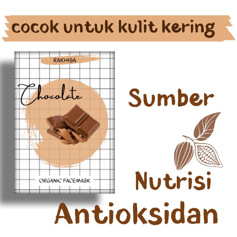 MASKER WAJAH ORGANIK 20gr 12 varian-Coklat