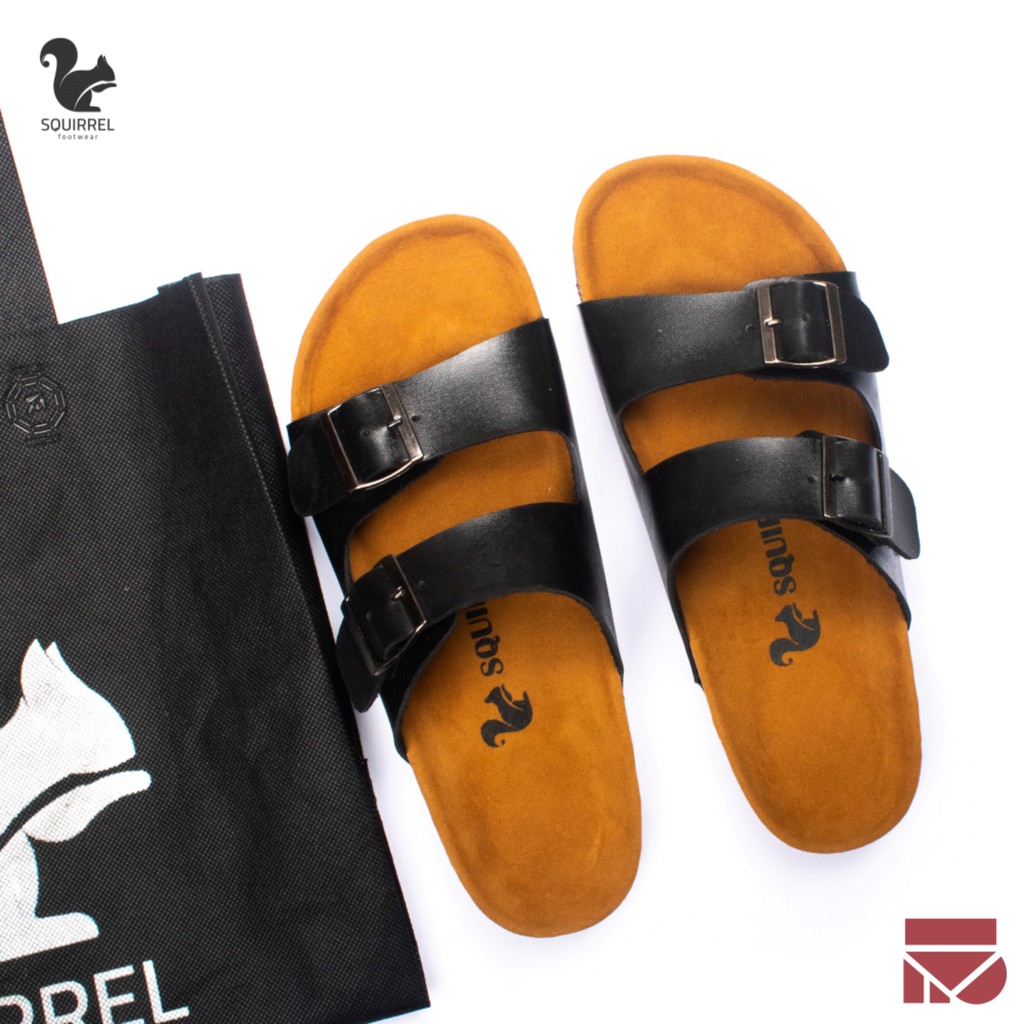 ADSON BLACK |FORIND x Squirrel| Sendal Strap Original Santai Kasual Pria/Wanita Sandal Footwear Ori