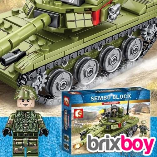 ➭ Mainan Army Swat Tank Plus 2 Minifigure Tentara 324pcs - Sembo 105514 ►
