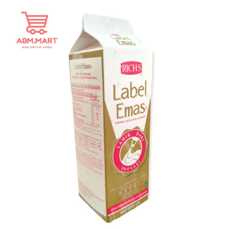 

Richs Gold Label Non Dairy Whipping Cream / Richs Label Emas Whiping Cream 907 Gram