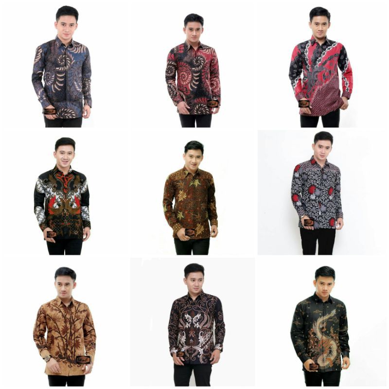 Kemeja Batik Lengan Panjang Batik Pria Atasan Pria (COD)