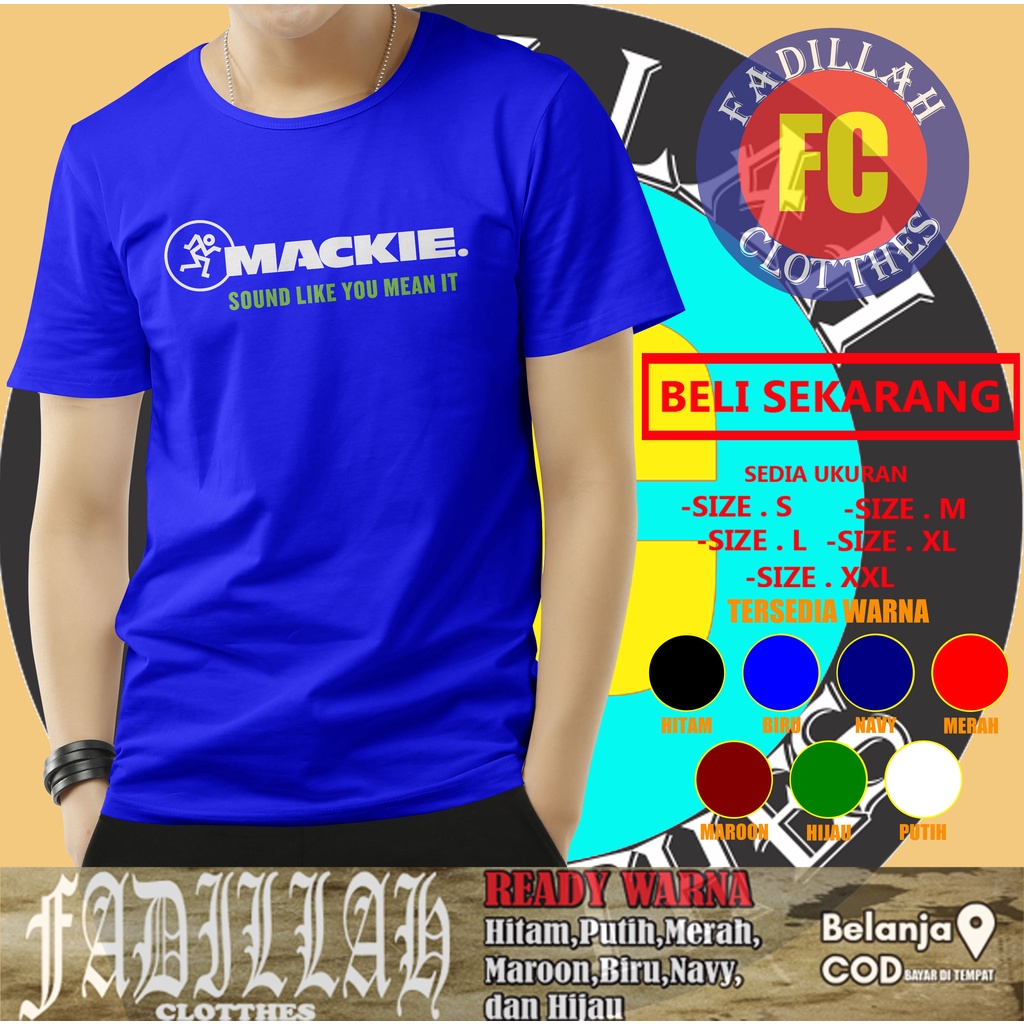 Kaos Audio Mackie Logo Operator Sound System Baju Musik