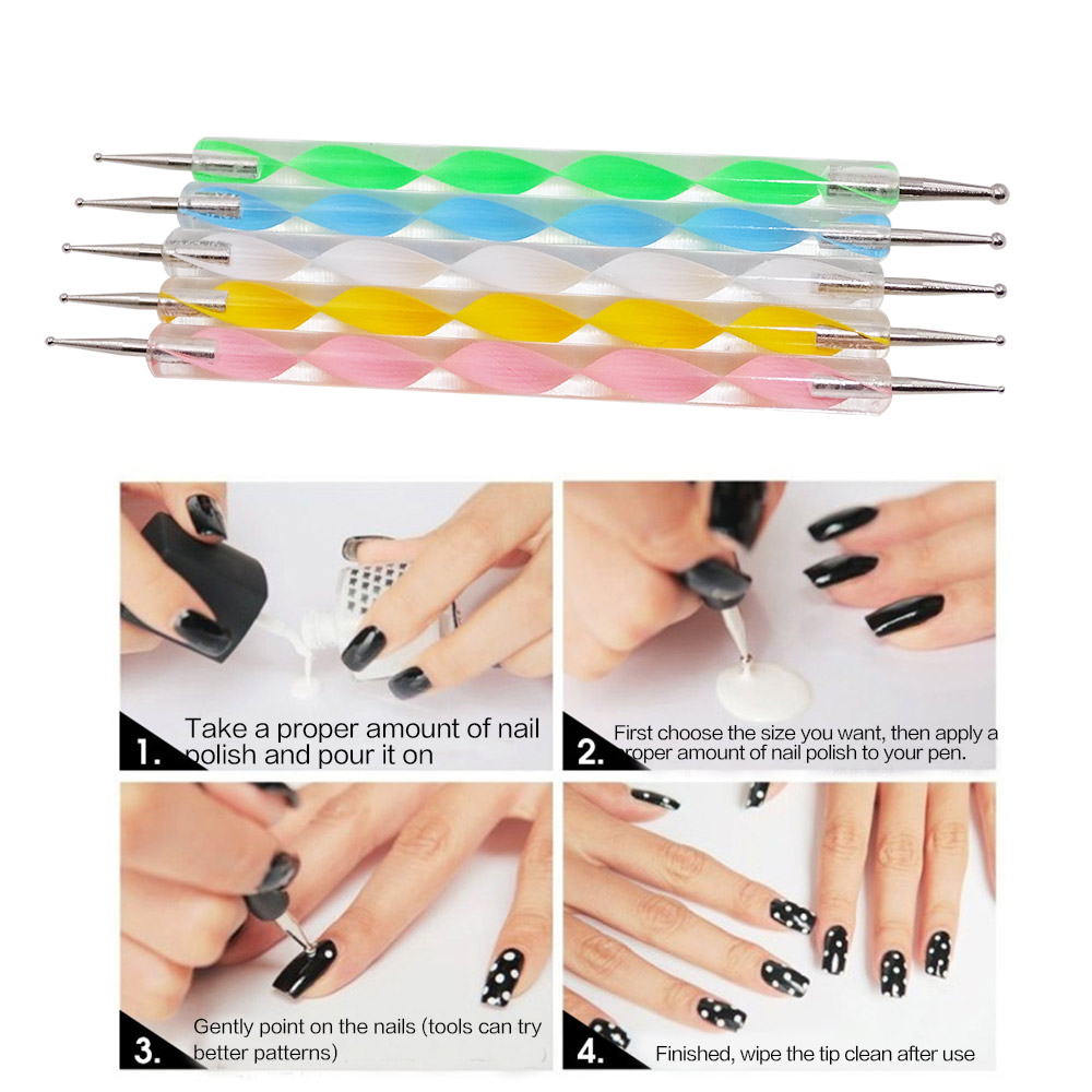 Salorie 20pcs / Set Brush Pen Nail Art Uv Gel Gagang Akrilik