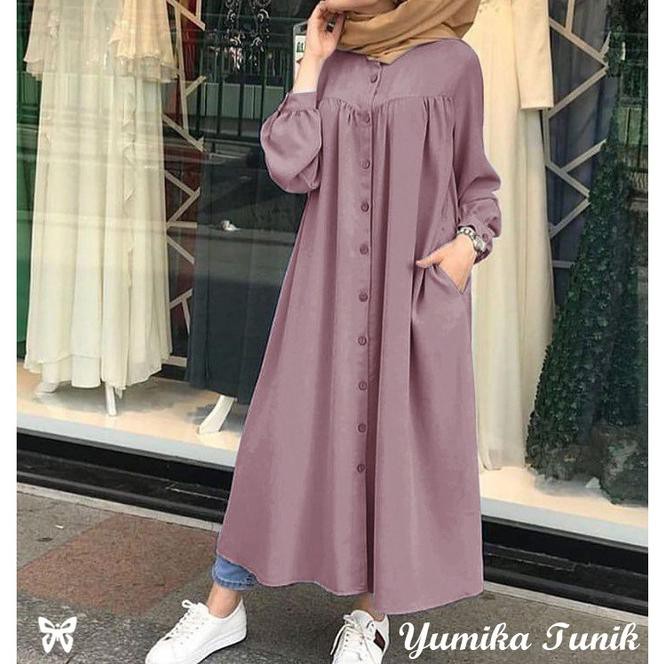 mxvj bjd- yumika dress long tunik - blue 7wxm