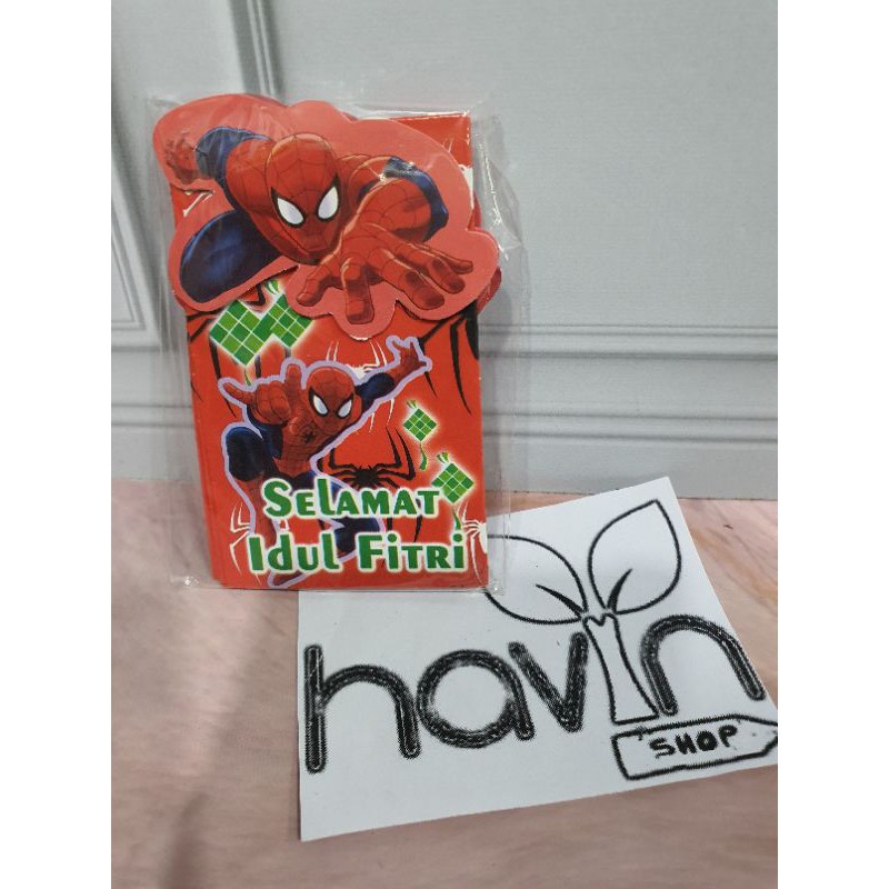AMPLOP LEBARAN model 3DIMENSI (9cm X 6.5cm)/ANGPAO IDUL FITRI 3DIMENSI-Spiderman