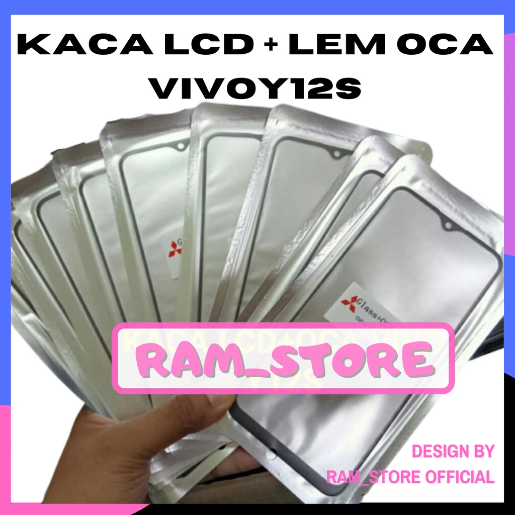Kaca Lcd Depan Glass Oca Kaca  LCD Touchscreen Tc Ts VIVO Y12S Original