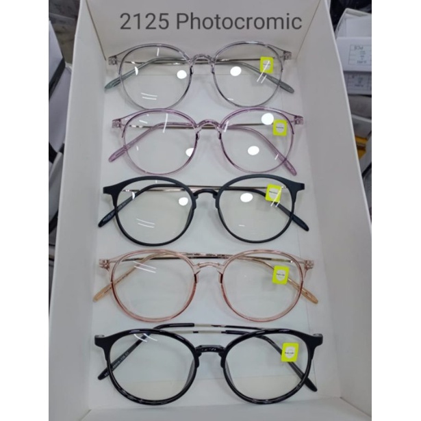 ( TERBARU ) FRAME KACAMATA WANITA OUVAL TREND 2125 LENSA PHOTOCROMIC ( NORMAL ) NO MINUS &amp; RADIASI