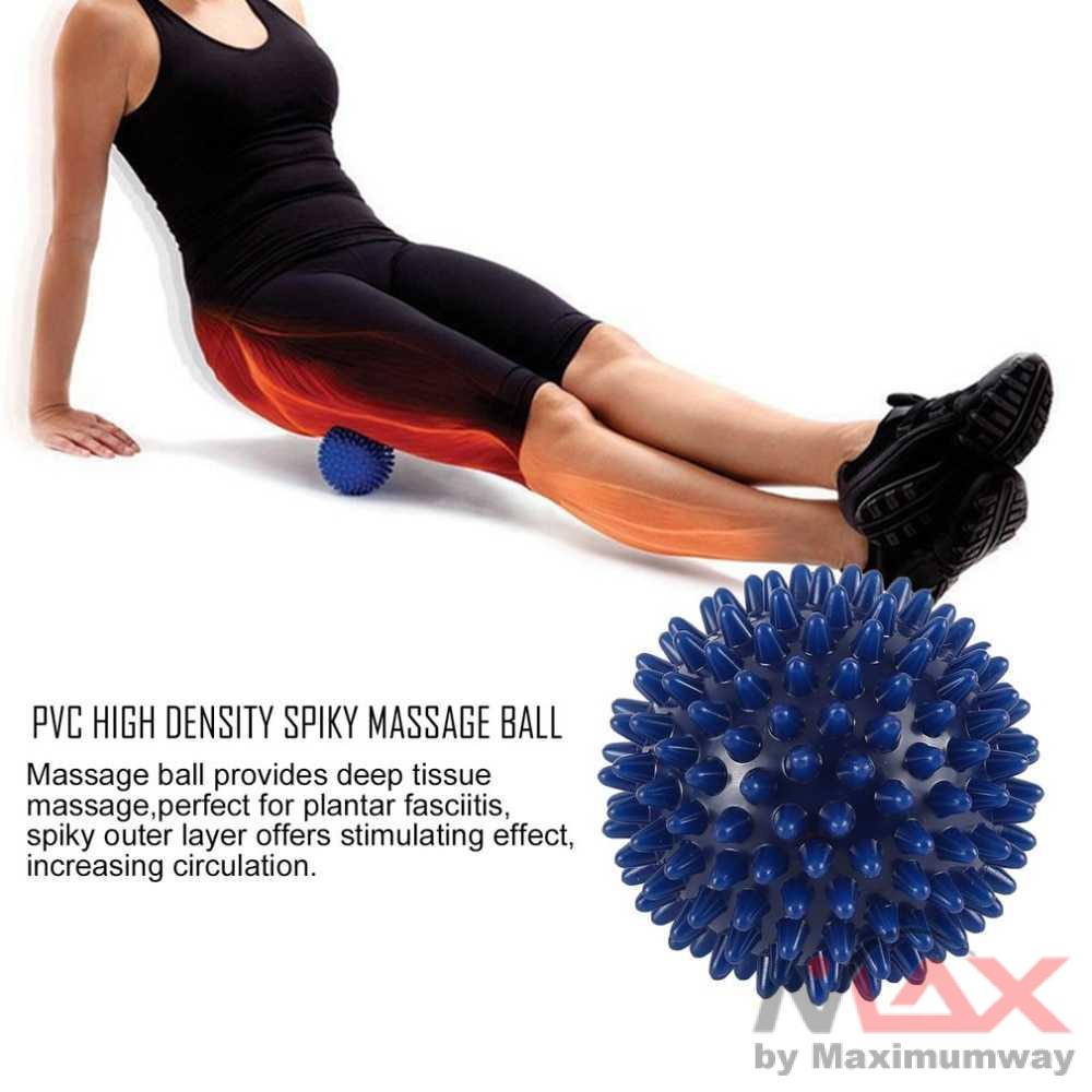 Bola Pijat PVC Spiky Massage Ball Sport FItness 7.5cm - HA00681 Warna Biru