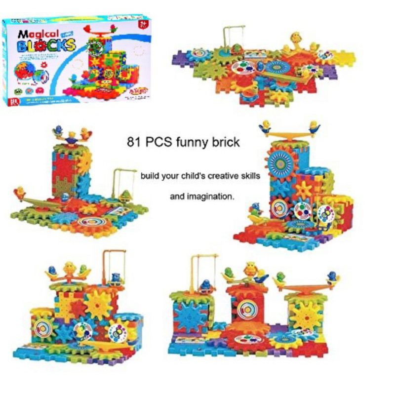 mainan MAGICAL BLOCKS interlocking learning bloks - FUN BRIKCS