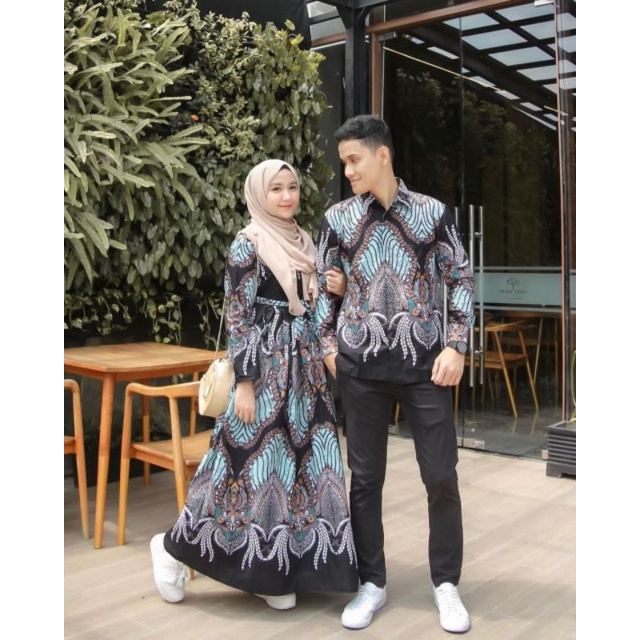 Maura Couple - Sania Ruffle Batik Couple Ori Ndoro Jowi Garansi Termurah Shopee - BATIK madu ijo