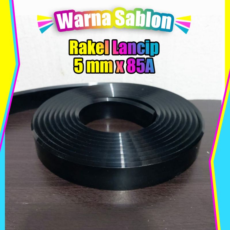 Rakel sablon hitam lancip 5mm x 85A per 1centi