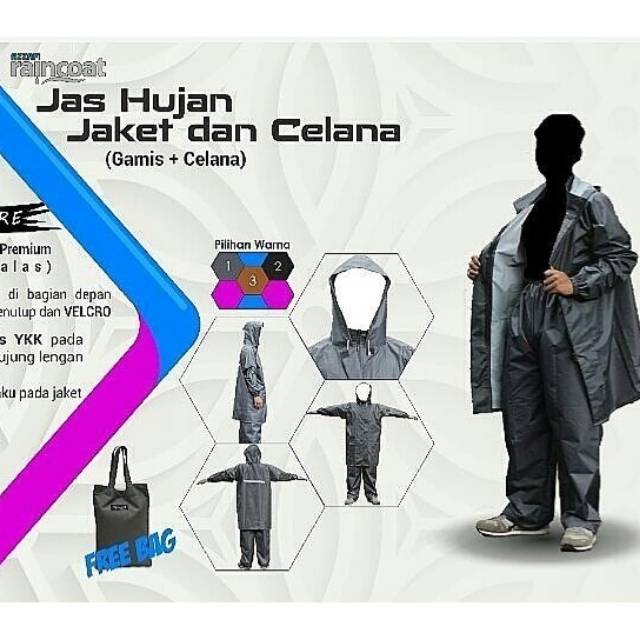JAS HUJAN JAKET CELANA by Azzam Raincoat
