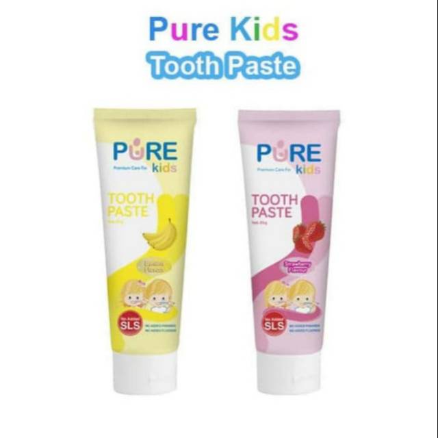 PURE Kids Tooth Paste 50gr Pasta Gigi Bayi dan Anak Pasta Gigi Pure BB Tooth Paste