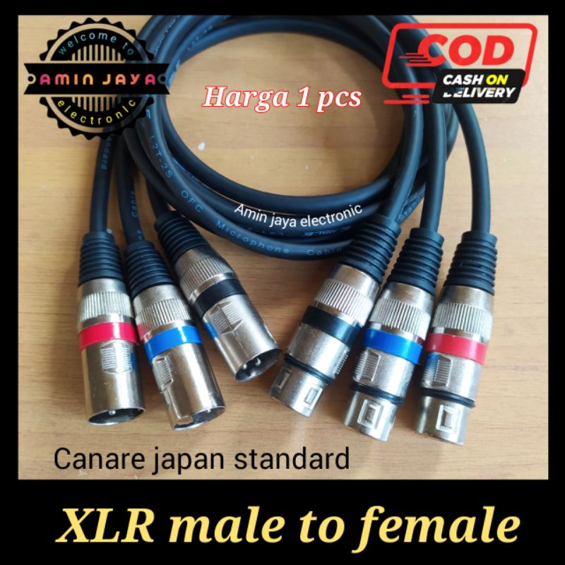 Kabel jack xlr male to female/jack mic canon male to female kabel  japan standard