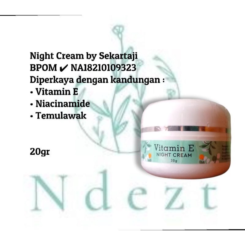 Krim Malam -  Night cream Ndezt by Sekartaji
