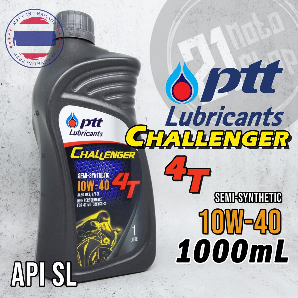 Jual PTT Challenger 4T Semi Synthetic 10W40 1 Liter Original 21motoshop