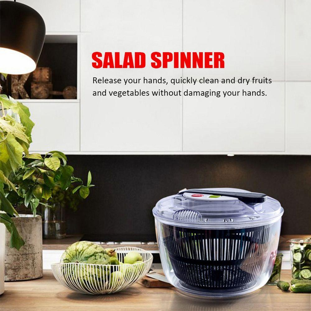 Rebuy Mesin Cuci Pengering Sayuran / Salad / Spinner Kapasitas Besar|Keranjang Cuci Buah / Sayuran Untuk Dapur