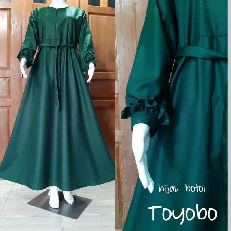 gamis katun toyobo polos busui Ld100 Ld110 jumbo 5L ld120 homemade