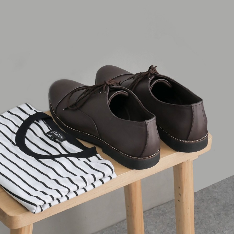 Harrison Brown | Sepatu Pantofel Coklat Pria Kerja Casual Fantopel Pantopel Casual Ori | FORIND JACK