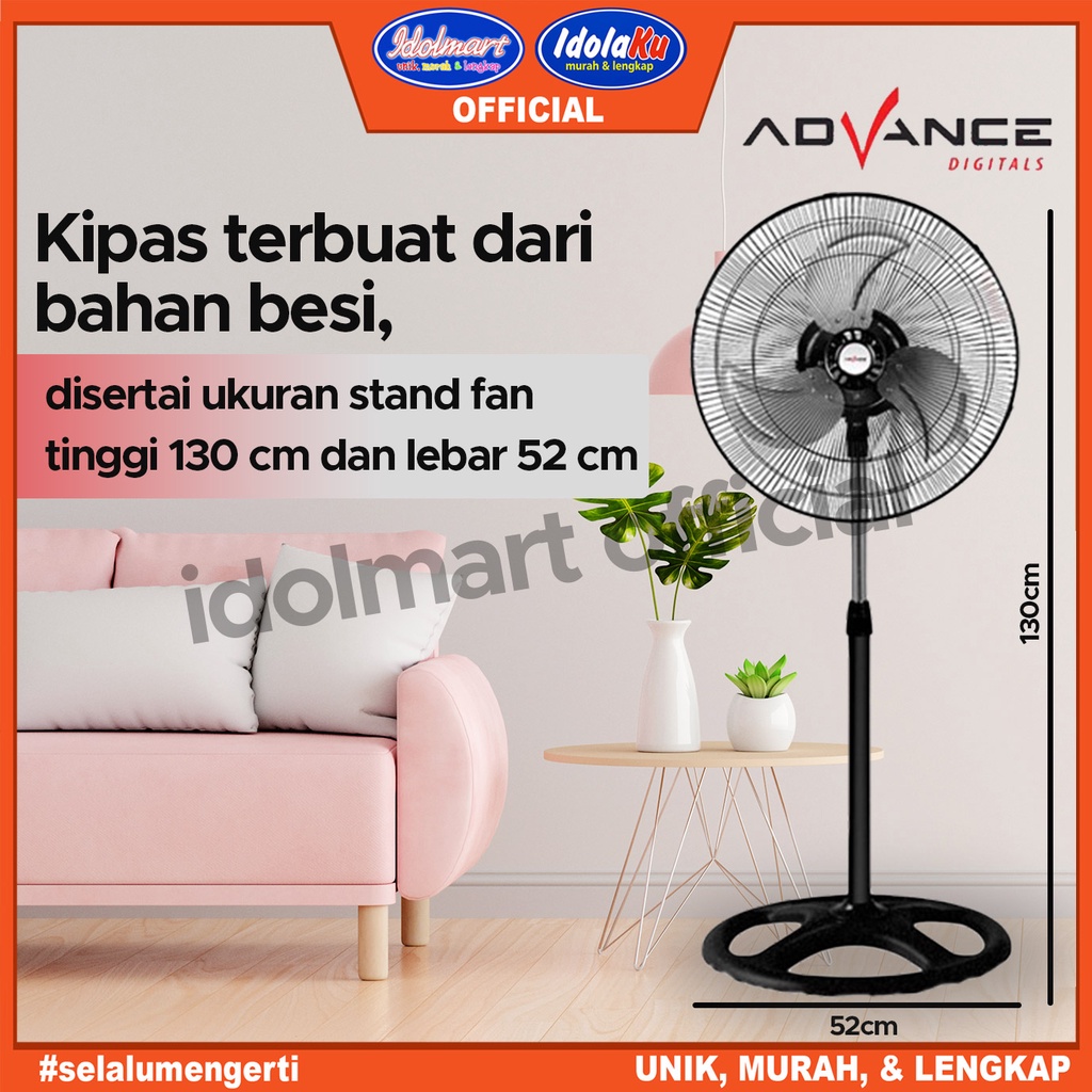 IDOLMART Kipas Angin 3 In 1 Tornado Besi Advance 18 Inch Garansi 1 Tahun Advance surabaya