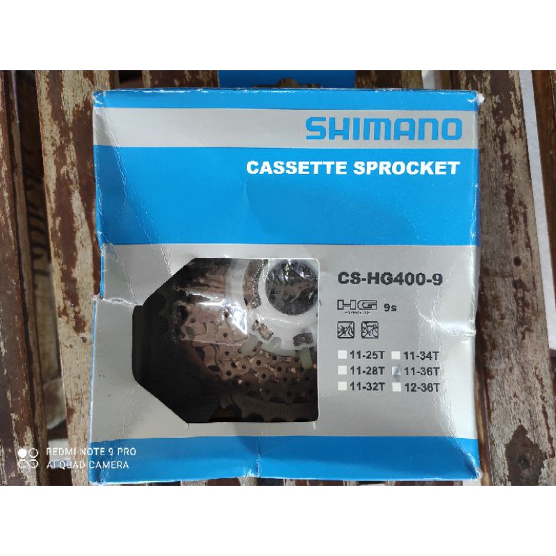 Sprocket Shimano HG400 9 Speed 11 36T