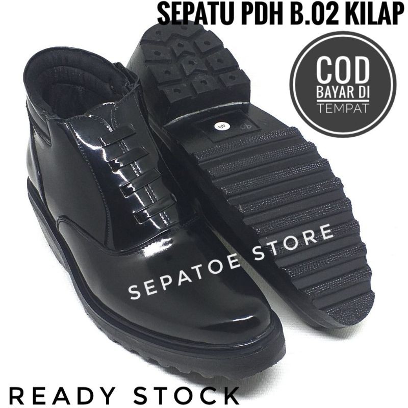 Sepatu Pdh B.02 Lancip Kilap Pdh TNI Polri Polisi Satpam Security SEPATU PDH TNI POLRI POLISI SATPAM SECURITY