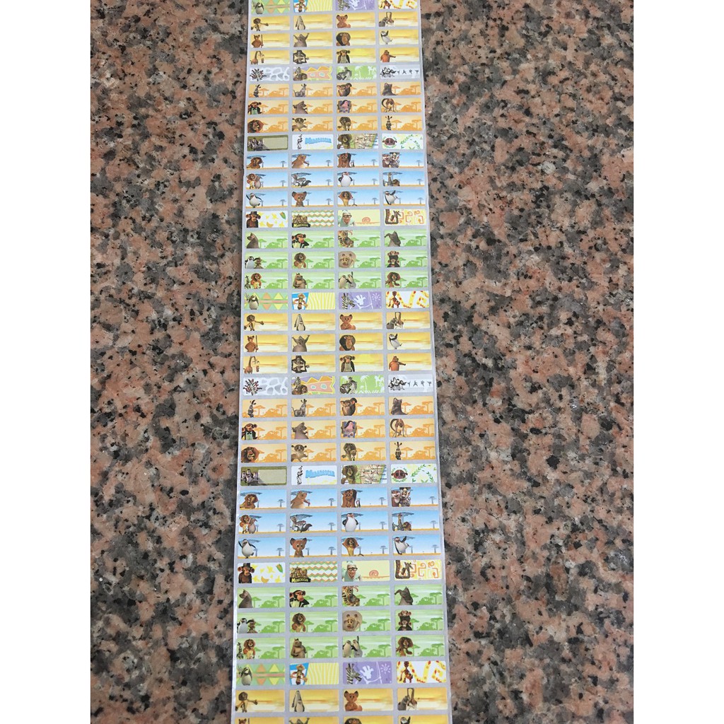

Stiker Label Nama Name Sticker Waterproof Anti Air Madagascar Hewan Zoo Binatang