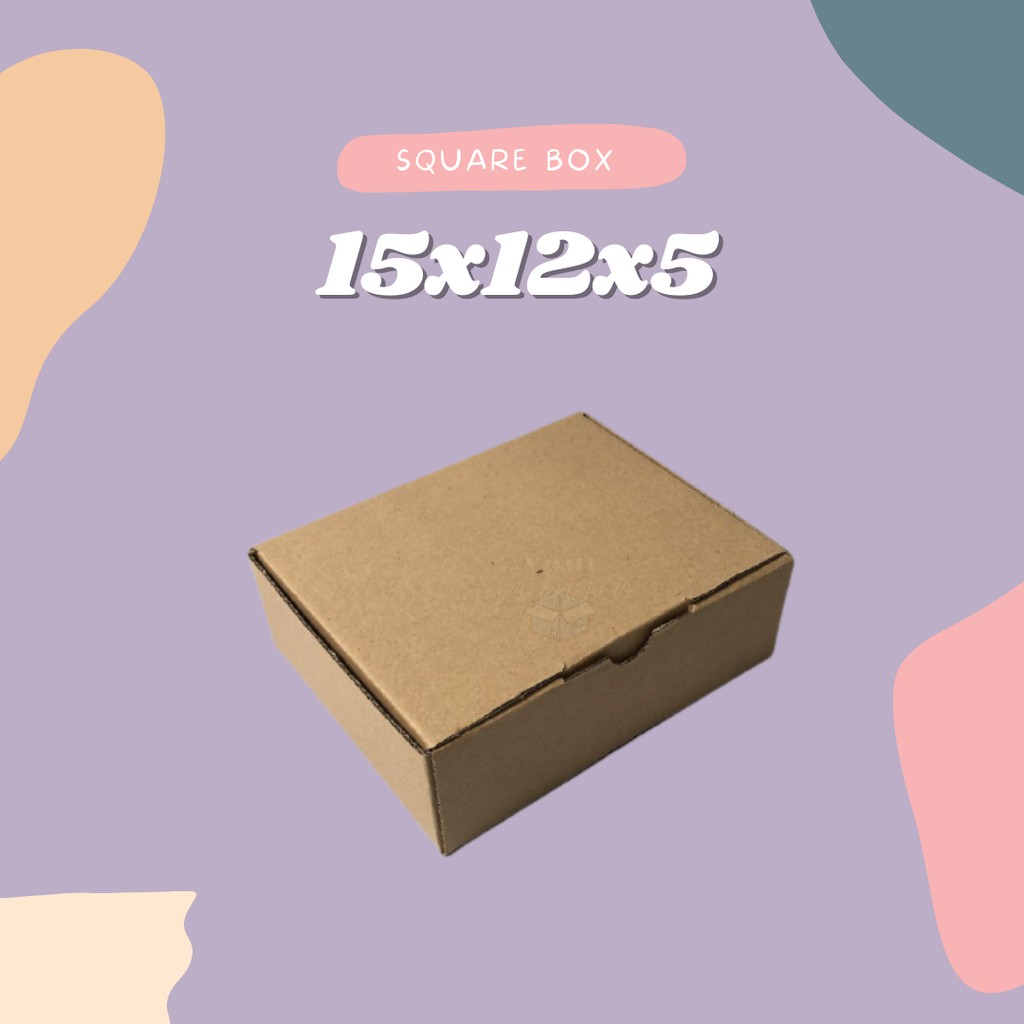 

SQUARE BOX 15x12x5 // DUS CORRUGATED DIE-CUT E-FLUTE // KARDUS MURAH KEMASAN OLSHOP // DUS KEMASAN