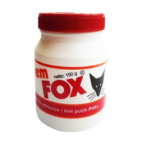 Lem Fox Putih PVAC 150 gr Gram Untuk Kayu Kertas White 