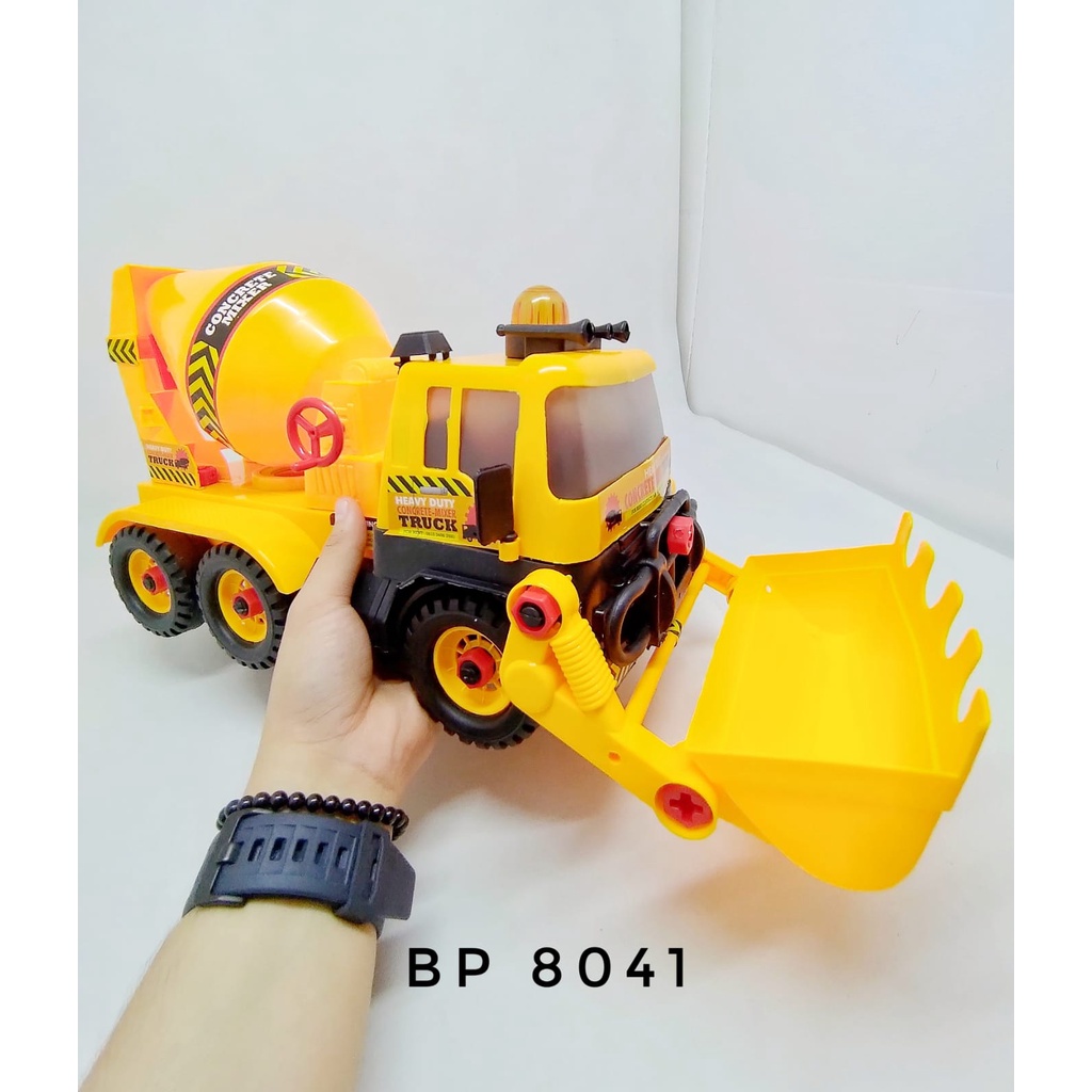 Mobil Mobilan Truk Konstruksi Bulldozer Besar DIY Assemble Truck BP8040