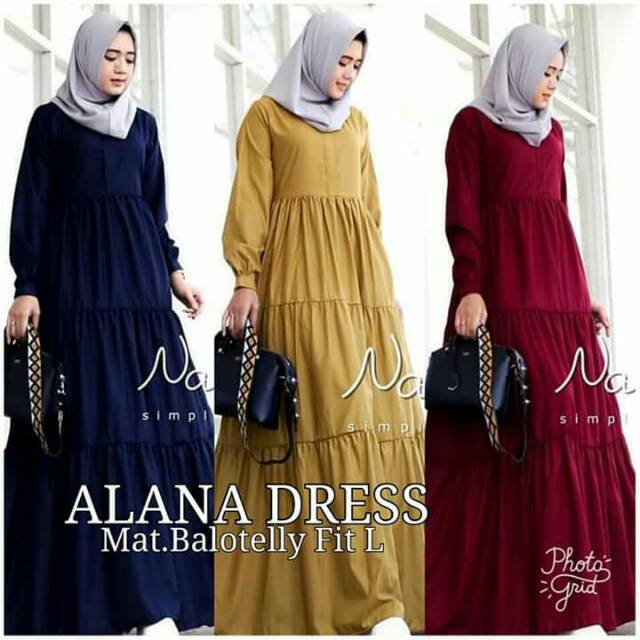 TERMURAH!! ALANA DRESS gamis busui / gamis remaja / gamis murah / gamis jumbo / gamis kekinian