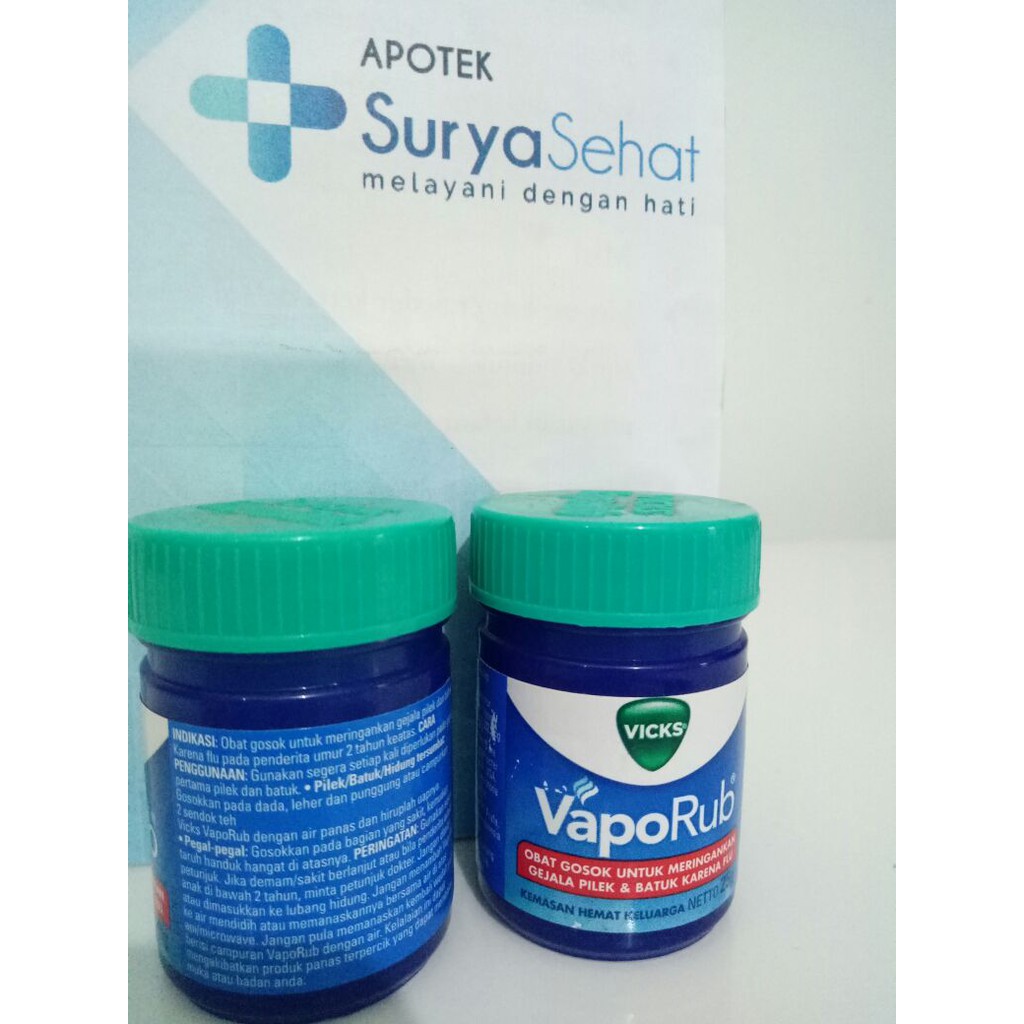 VICKS VAPORUB 25 gr Meringankan Gejala Pilek dan Batuk karena Flu