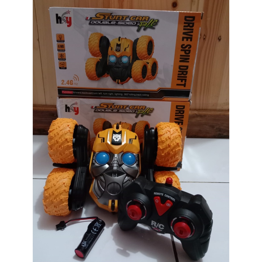 stunt car double sided rc/mainan anak/ stunt rc