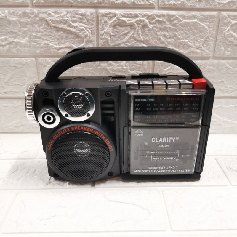 VINTAGE RADIO JADUL CLARITY CM 999 AM FM SW1 SW2 4 BAND CASSETTE RECORDER REKAM KASET AC DC SENTER