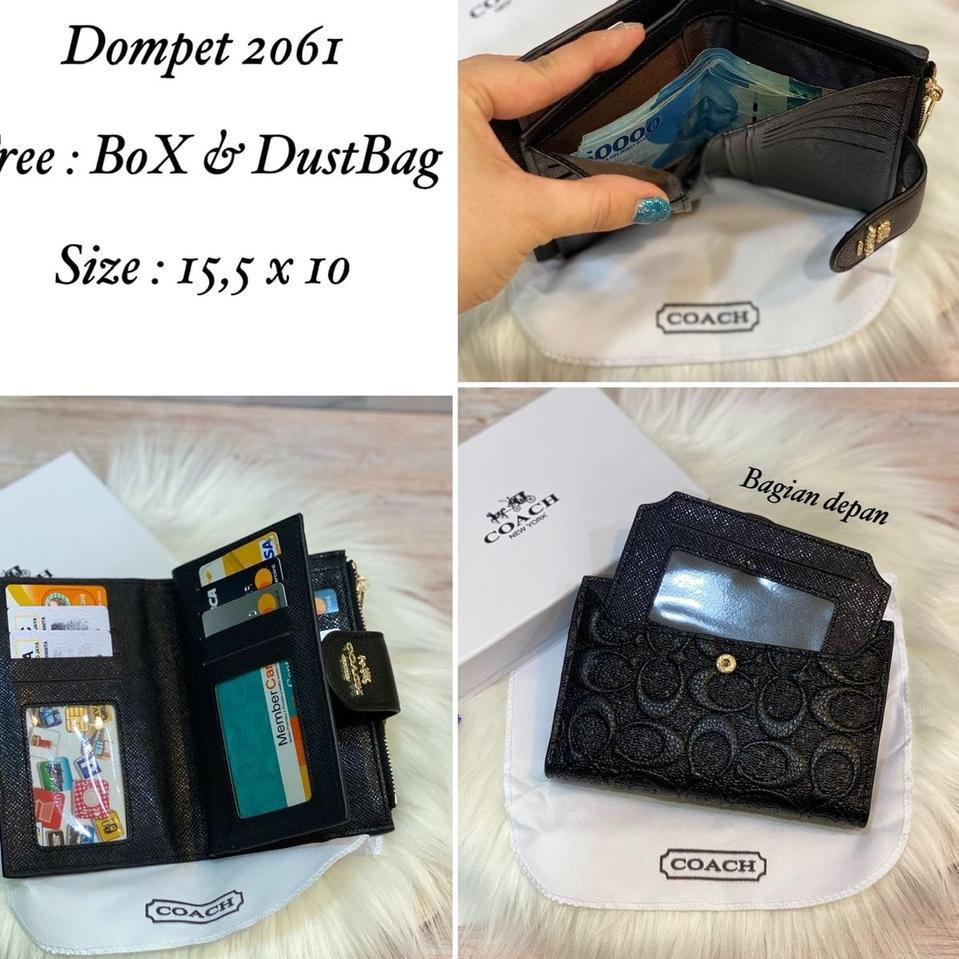 Dompet Wanita FREE BOX Super Premium 206 lipat branded Free Box kartu & uang L1 dompet pendek coach 