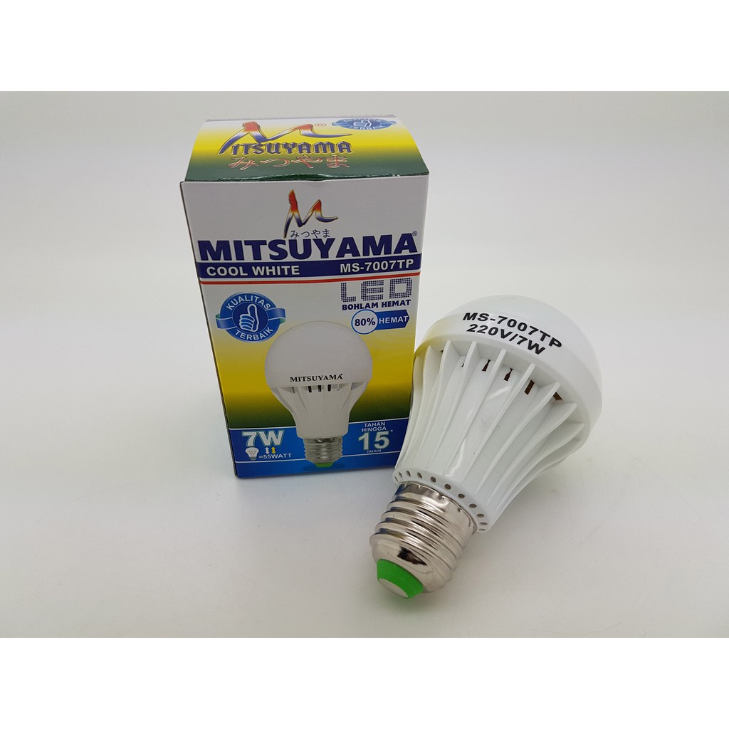 Lampu LED 7 watt Merk MITSUYAMA Cahaya putih 420 lumen