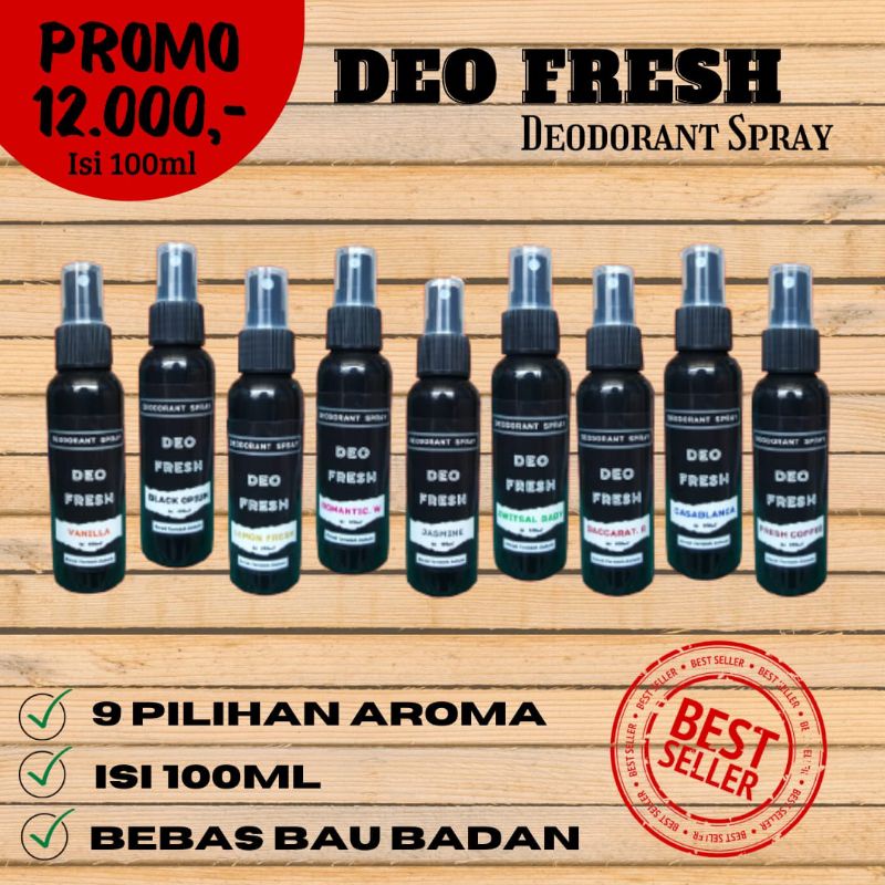 DEO FRESH Deodorant Spray 100ml deodorant tawas alami murah