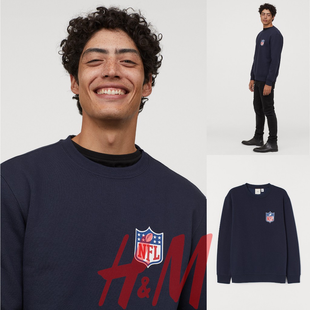 SWEATER H&M ORIGINAL NFL NAVY & PAPER BAG HNM SALE CREWNECK H&M WANITA SWEATER HNM ORIGINAL