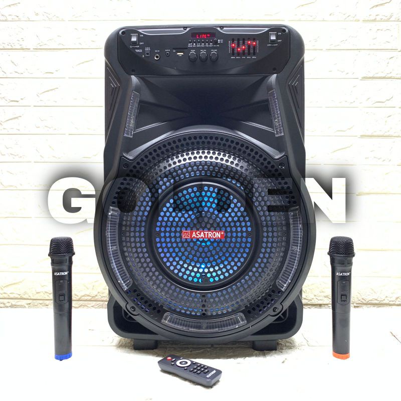 Speaker Portable Wireless Asatron Titanium HT-8873UKM Original 15 inch Bluetooth