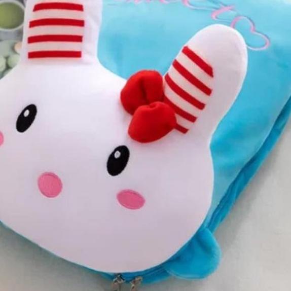 ♂ New Bantal Selimut Balmut Motif Murah Lembut 2 In 1 Doraemon Hello kitty Rilakkuma Pikachu ❊